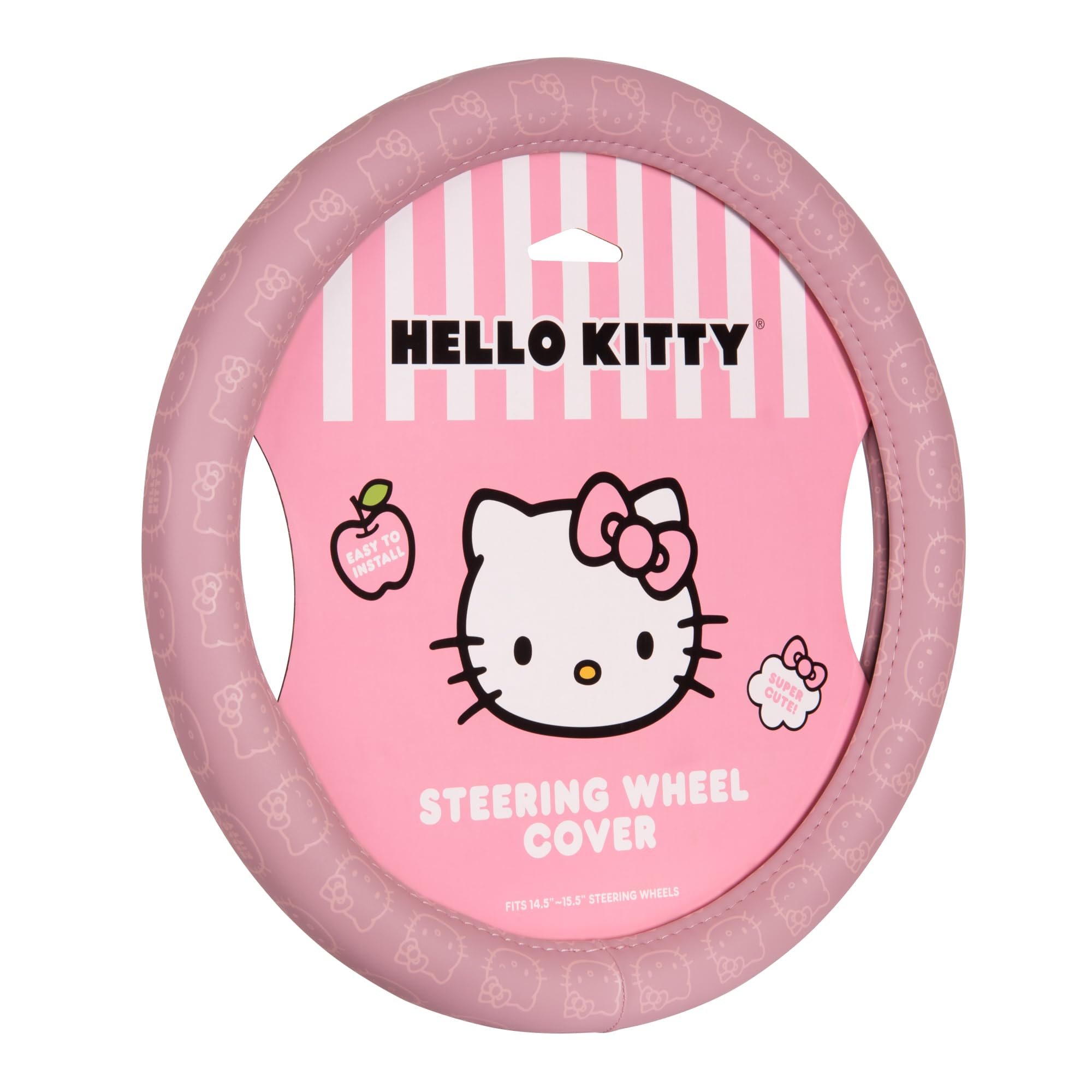 Hello Kitty Pink Car Steering Wheel Cover for Women - Cute Gifts & Decor Universal Fit 1|5"-15"