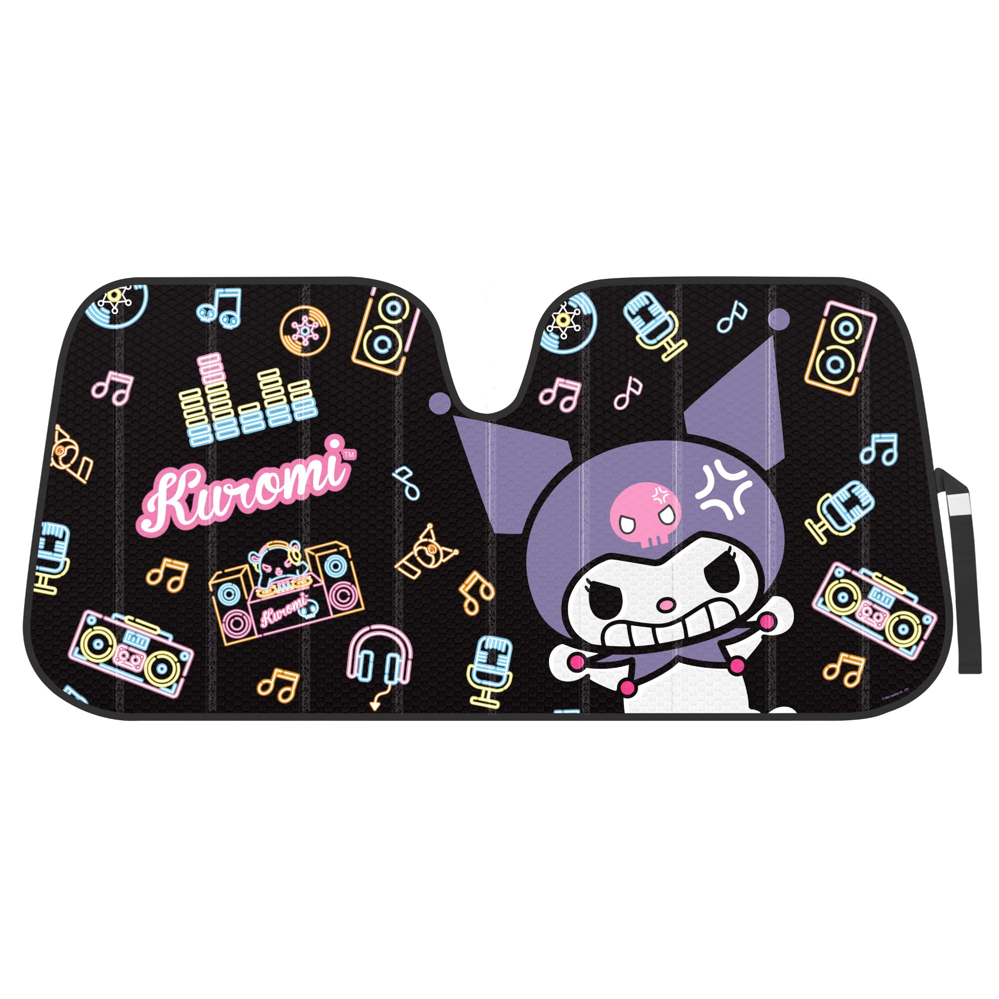 Kuromi Windshield Sun Shade Official Sanrio Sun Shade for Women Car Accessories Cute Neon Party