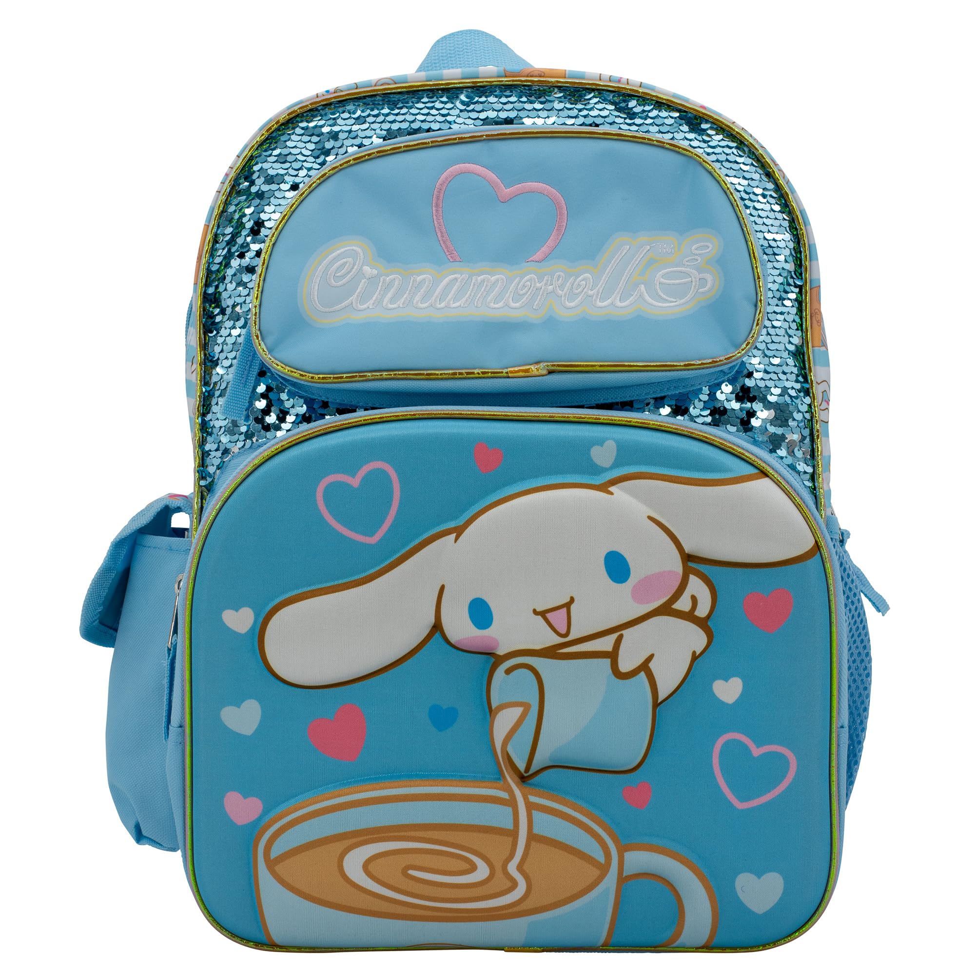 Hello Kitty Backpack for Girls 16 Inch Kawaii School Bag Blue