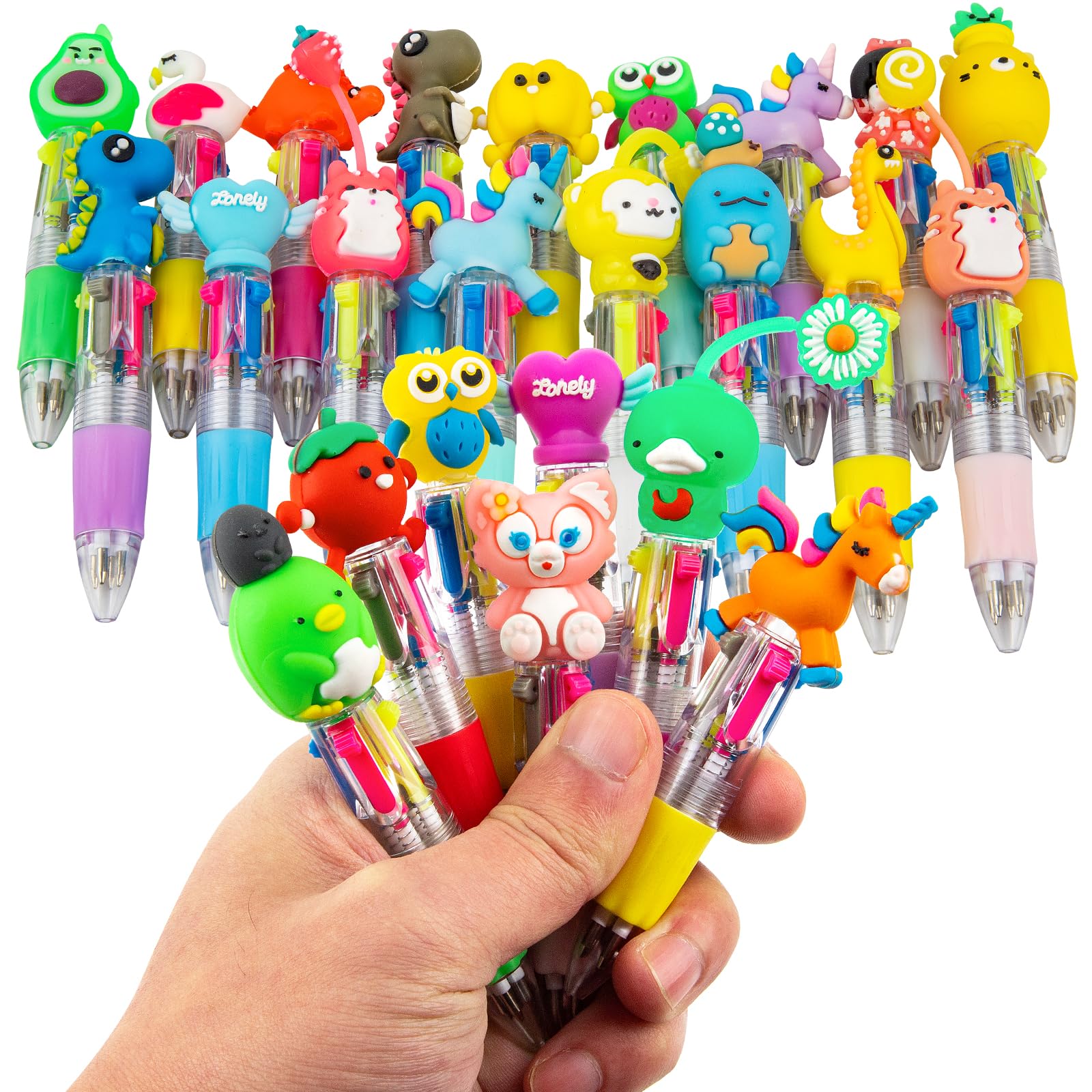 Multicolor Pen in 4-in-1 Cute Pens for Kids - Fun Gifts Assorted Lnk Kawaii Pens  
Multicolor Pen in 4-in-1 Pens for Bir