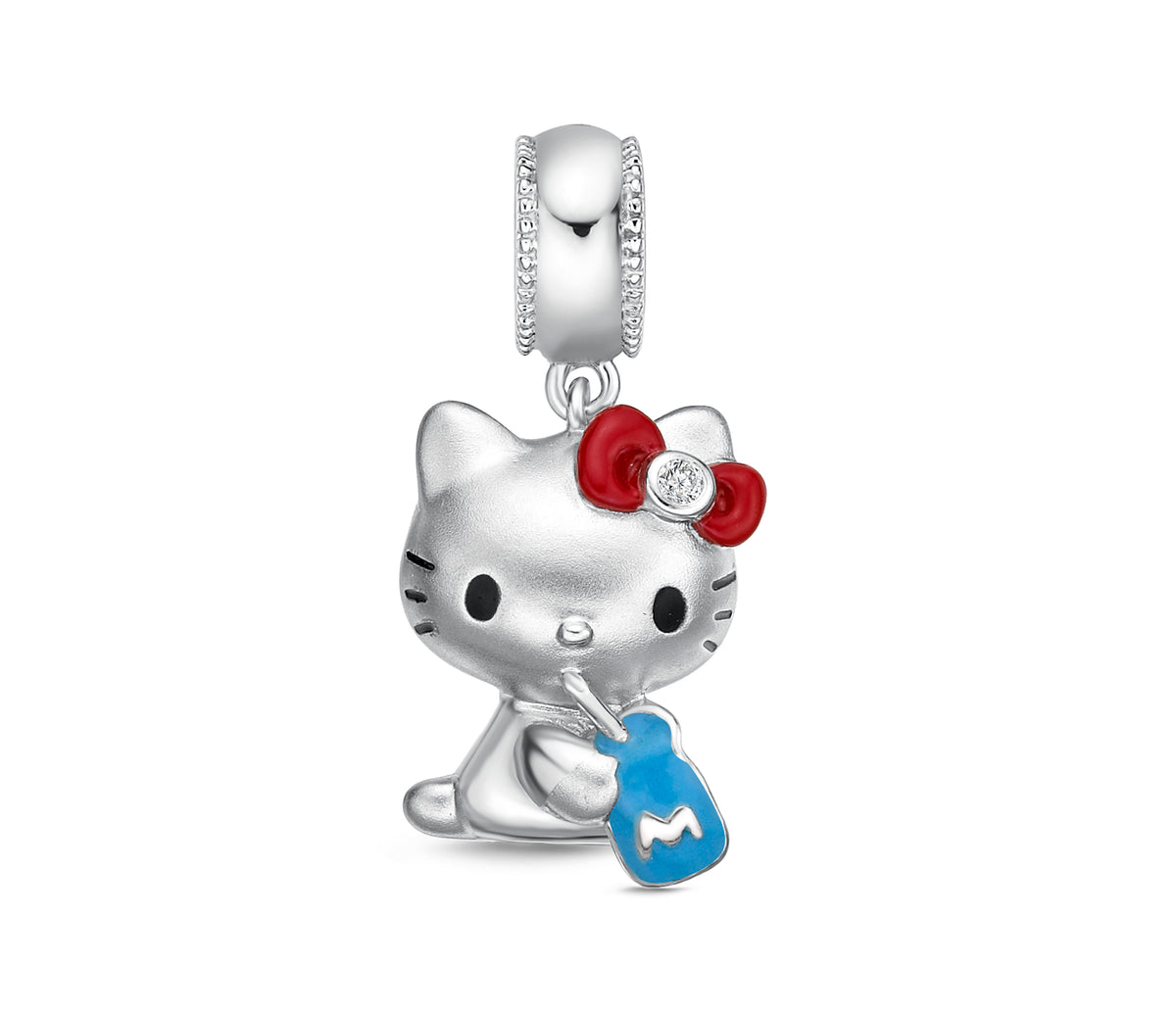 Hello Kitty Sterling Silver Enamel Necklace